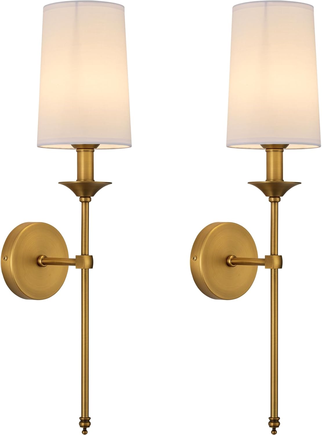 Antique Brass Candle Hardwired Wall Sconces