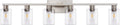 Brushed Nickel Clear Glass 6-Light Bathroom Vanity Light