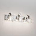 Tipace Chrome Globe Glass 3-Light Vanity Light