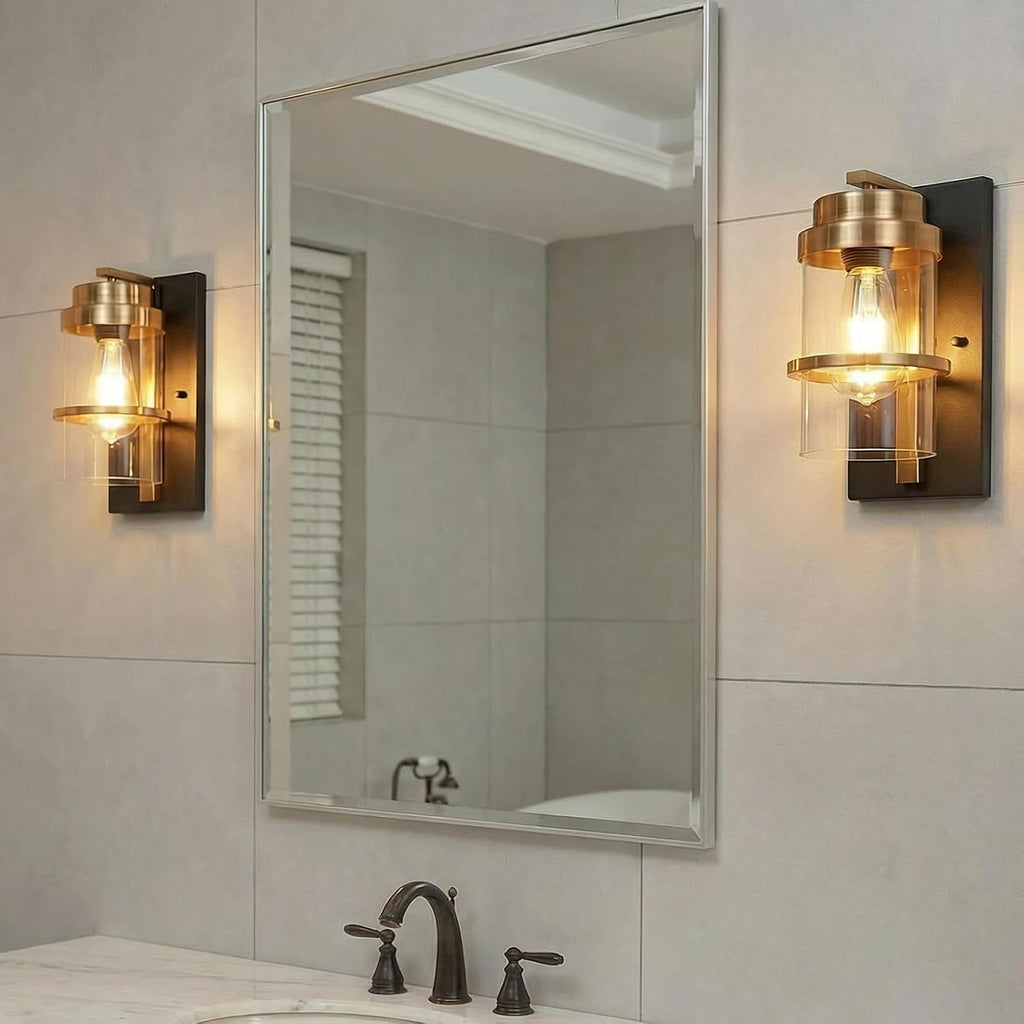 Matte Black Brass Modern Wall Sconces