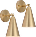 Brass Metal Shade Swing Arm Wall Sconces