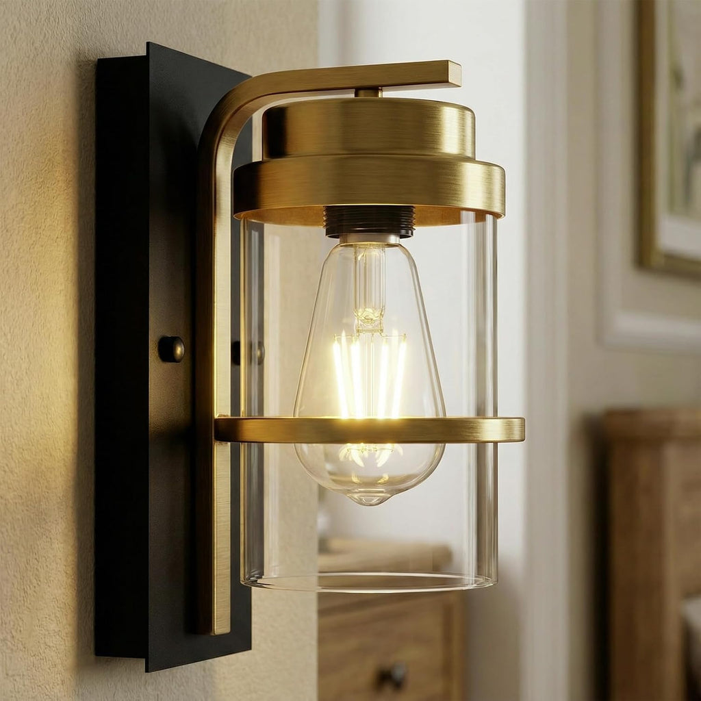 Matte Black Brass Modern Wall Sconces