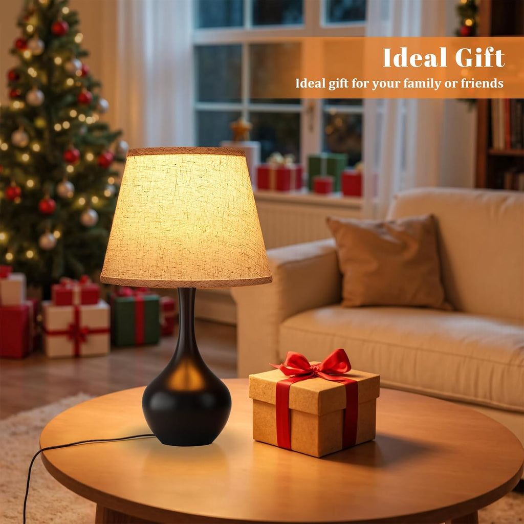 Black Touch 3-Way Dimmable Small Table Lamp